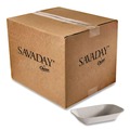 Food Trays & Liners | Chinet 10403 5 x 7 Savaday Molded Fiber Paper Food Tray - Beige (1000/Carton) image number 2
