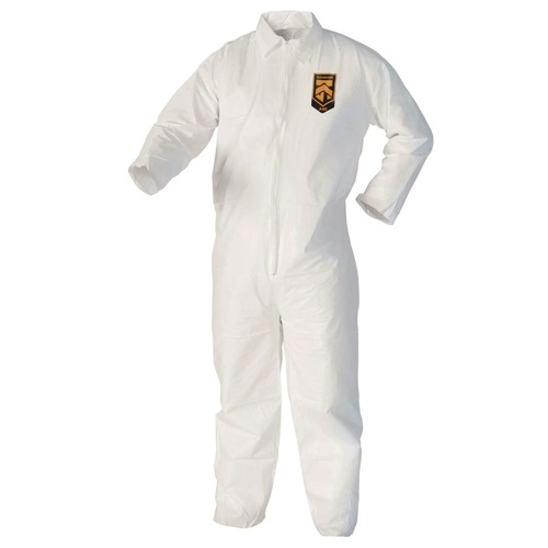 Cleaning Cloths & Wipes | Ansell KCC 44306 A40 Zipper Front Liquid and Particle Protection Coveralls - 3X-Large White (25/Carton) image number 0