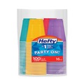 Cups | Hefty C21637 16 oz. Easy Grip Disposable Plastic Party Cups - Assorted Colors (100/Pack) image number 3
