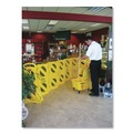 Barriers | Rubbermaid Commercial FG9S1100YEL 13 ft x 40 in. Plastic Portable Mobile Safety Barrier - Yellow image number 3