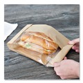 Food & Utility Bags | Bagcraft 300094 9.5 in. x 2.75 in. 2.35 mil. Dubl View Sandwich Bags - Natural Brown (500/Carton) image number 2
