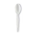 Disposable Spoons | Dixie TM217 Heavy Mediumweight Plastic Cutlery Teaspoons - White (1000/Carton) image number 1