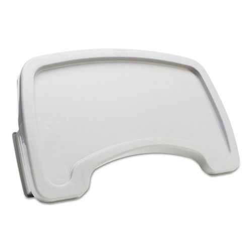 Chair Accessories | Rubbermaid Commercial FG781588PLAT Plastic Sturdy Chair Microban Youth Seat Tray - Platinum image number 0