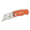 Knives & Multi-Purpose Tools | Great Neck 74201 3.5 in. Aluminum Handle Quick Change Lock Back Utility Knife - Orange image number 0