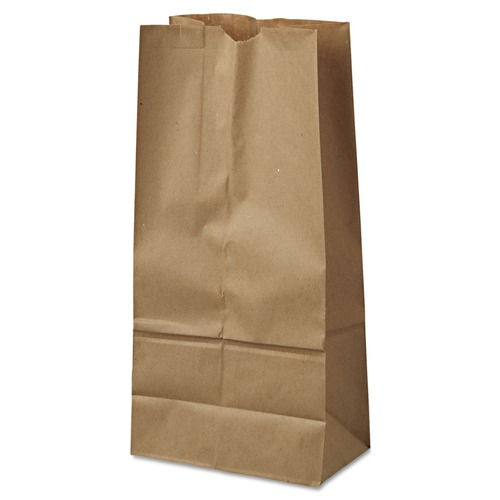 Grocery Bags | Ross & Wallace Paper Products 100316500PK/BL 7.75 in. x 4.75 in. x 16 in. #16 Size Grocery Paper Bags - Kraft (500/Bundle) image number 0