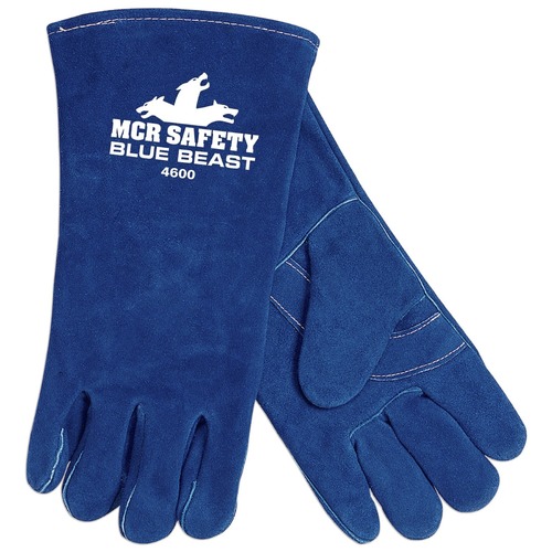 Work & Welding Gloves | MCR Safety 4600 13 in. Premium Quality Welder's Gloves - Large, Blue (1-Dozen) image number 0