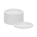 Plates | Pactiv Corp. 0TK100060000 6 in. Placesetter Deluxe Laminated Foam Dinnerware Plate - White (1000/Carton) image number 2