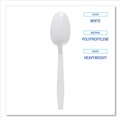 Disposable Spoons | Boardwalk BWKTEAHWPPWH Heavyweight Polypropylene Teapoons - White (1000/Carton) image number 5