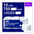 Toilet Tissues | Tork 472885 2-Ply Coreless High Capacity Bath Tissue - White (12/Carton) image number 2