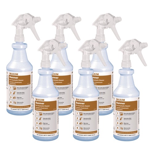 Disinfecting & Cleaning Solutions | Maxim 071200-86 Banner 32 oz. Bottle Safe-to-Ship Bio-Enzymatic Cleaner - Fresh Scent (6/Carton) image number 0