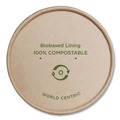 Food Containers & Lids | World Centric BOLPA12K 4.6 in. Diameter Paper Lids for Bowls - Kraft (500/Carton) image number 0