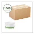 Food Containers & Lids | Vegware SC-06G 3.5 in. x 1.7 in. 6 oz. Compostable Paper Soup Containers - Green/White (1000/Carton) image number 1