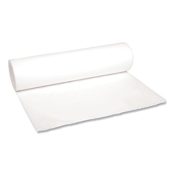 Boardwalk H8647HWKR01 43 in. x 47 in. 56 gal. 0.6 mil Low-Density Waste Can Liners - White (100/Carton)