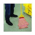 Mop Heads | Boardwalk BWK503OR Super Loop Cotton/Synthetic Fiber Wet Mop Head - Large, Orange (12/Carton) image number 8