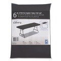 Table Covers & Skirts | Iceberg 16621 iGear 30 in. x 72 in. Polyester Fabric Table Top Cap Cover - Black image number 0