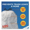 Drawstring & Kitchen Bags | Glad 70427 ForceFlex 13 Gallon 0.72 mil 23.75 in. x 24.88 in. Tall Kitchen Drawstring Trash Bags - Gray (100/Carton) image number 3