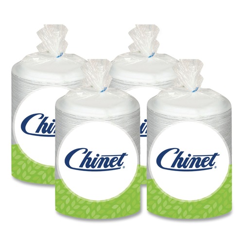 Plates | Chinet 81209 9 in. Heavyweight Plastic Plates - White (125/Pack, 4 Packs/Carton) image number 0