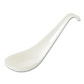 Disposable Spoons | World Centric SP-TP-AS Plastic Asian Soup Spoon TPLA Compostable Cutlery - White (500/Carton) image number 0
