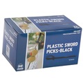 Perforated Roll & Hand Towels | AmerCareRoyal RP147BK 6 in. Plastic Sword Picks - Black (10000/Carton) image number 2