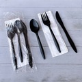 Cutlery Kits | Boardwalk BWK4KITBLPP 4-Piece Mediumweight Cutlery Kit - Black (250/Carton) image number 3