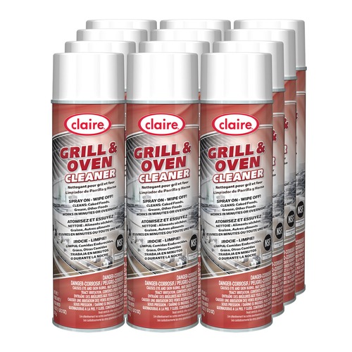 Industrial Cleaning Products | Claire 1000010930 18 oz. Aerosol Spray Grill and Oven Cleaner (12/Carton) image number 0