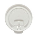 Cup Lids | SOLO DLX10R-00007 Lift Back and Lock Tab Cup Lids For 10 oz. Trophy Foam Cups - White (2000/Carton) image number 0
