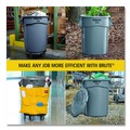 Indoor Waste Receptacles | Rubbermaid Commercial 2119307 Brute 44 gal Plastic Container - Round Orange image number 6