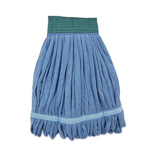 Mop Heads | Boardwalk BWKMWTMBCT Microfiber Looped-End Wet Mop Head - Medium, Blue (12/Carton) image number 0