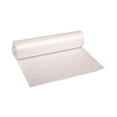 High-Density Trash Bags | Boardwalk V8046HNKR02 40 in. x 46 in. 45 gal. 13 mic High-Density Can Liners - Natural (250/Carton) image number 0