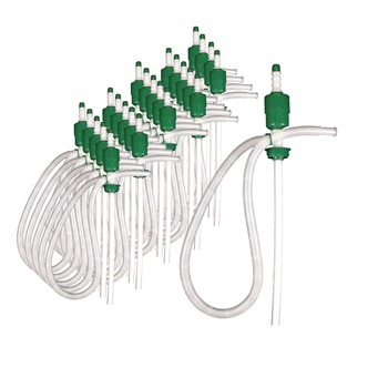WATER AND SOLVENT PUMPS | Boardwalk 516116 46 in. 5 GPM Plastic Drum Pump - Clear (25/Carton)