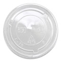 Cup Lids | Karat C-KC78TS 8 oz. to 10 oz. Cold Cup X Straw Hole PET Lids - Clear (1000/Carton) image number 0