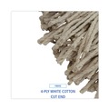 Mop Heads | Boardwalk BWKCM22024 24 oz. Lie-Flat Head Cotton Fiber Mop Heads - White (12/Carton) image number 6