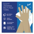 Perforated Roll & Hand Towels | Scott 01840 9.2 in. x 9.4 in. 1-Ply Essential Multi-Fold Towels with Absorbency Pockets - White (4000/Carton) image number 11