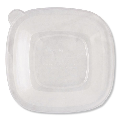 Food Containers & Lids | World Centric BQLCS24 8.8 in. x 8.8 in. PLA Lids for Fiber Bowls - Clear (200/Carton) image number 0