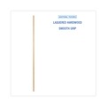 Handles & Braces | Boardwalk BWK121 0.94 in. Diameter x 54 in. Lacquered Hardwood Threaded End Broom Handle - Natural image number 4