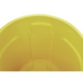 Indoor Waste Receptacles | Rubbermaid Commercial FG264360YEL 44 Gallon Plastic Vented Round Brute Container - Yellow image number 2