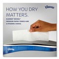 Perforated Roll & Hand Towels | Kleenex 46321 2-Ply 8 in. x 9.4 in. Reveal Multi-Fold Towels - White (16/Carton) image number 6