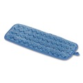 Mop Heads | Rubbermaid Commercial FGQ82000BL00 13.75 in. x 5.5 in. x 0.5 in. Microfiber Wall/Stair Wet Mopping Pad - Blue image number 2