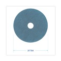 Floor Pads-Cleaning, Buffing & Polishing | Boardwalk BWK4020AQU 20 in. Diameter Burnishing Floor Pads - Aqua (5/Carton) image number 2