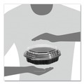 Food Containers & Lids | SOLO 809011-PP94 OctaView 9.55 in. x 9.1 in. x 3 in. 31 oz. Plastic Hinged-Lid Hot Food Containers - Black/Clear (100/Carton) image number 5