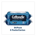 Hand Sanitizing Wipes | Cottonelle 35970 Fresh Care 1-Ply 3.73 in. x 5.5 in. Flushable Cleansing Cloths - White (8/Carton) image number 5