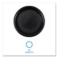 Plates | Boardwalk BWKPLHIPS10BL 10 in. Diameter Hi-Impact Plastic Dinnerware Plate - Black (125/Sleeve, 4 Sleeves/Carton) image number 3