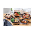 Food Containers & Lids | Pactiv Corp. 0CN846160000 EarthChoice MealMaster 8.13 in. x 6.5 in. x 1 in. 16 oz. Plastic Container - Black (252/Carton) image number 6