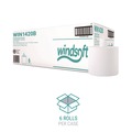 Perforated Roll & Hand Towels | Windsoft WIN1420B 7.3 in. x 15 in. Center-Flow Perforated Paper Towel Roll - White (6 Rolls/Carton) image number 3