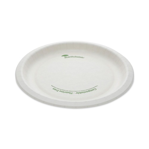 Plates | Pactiv Corp. PSP09EC EarthChoice Pressware 9 in. dia Compostable Dinnerware, Plate - White (450/Carton) image number 0