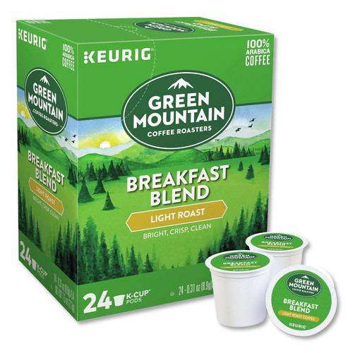 Coffee - Caffeinated | Green Mountain Coffee 5000378718 Coffee K-Cup Pods - Breakfast Blend (24/Box) image number 0