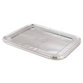 Steam Table Parts | Handi-Foil 2049-00-100 12.81 in. x 10.44 in. 25 Gauge Steam Pan Foil Lids Fits Half-Size Pan (100/Carton) image number 0