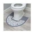 Safety Mats | Boardwalk FCMP000I006M0021430GRY 22 in. x 22 in. Non-Slip Rubber Commode Mat 2.0 Disposable Toilet Floor Mat - Gray/White (6/Carton) image number 1