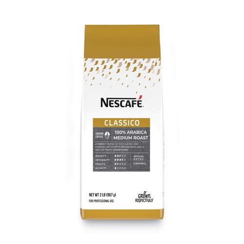 Coffee - Caffeinated | Nescafe 12467579 2 lb Bag Medium Blend Roast Ground Coffee - Classico 100 Percent Arabica (6/Carton) image number 0