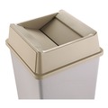 Waste Receptacle Lids | Rubbermaid Commercial FG266400BEIG 20.13 in. Plastic Untouchable Square Swing Top Lid - Beige image number 4